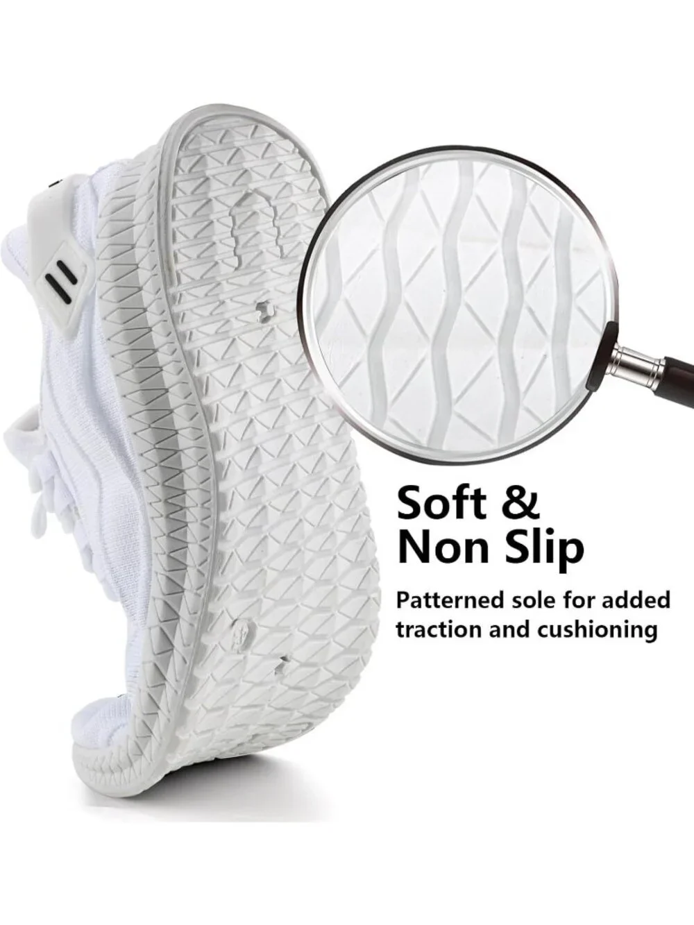 Men's White Running Shoes Non Slip Athletic Fashion Lightweight Mesh Sneakers